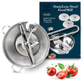 KitchTron Food Mill with 3 Grinding Milling DiscsBowl & Milling Handle.Dishwasher Safe Stainless Steel meal grinder Perfect food mill for tomato Potato Masher Vegetable Chopper Baby Food Processor