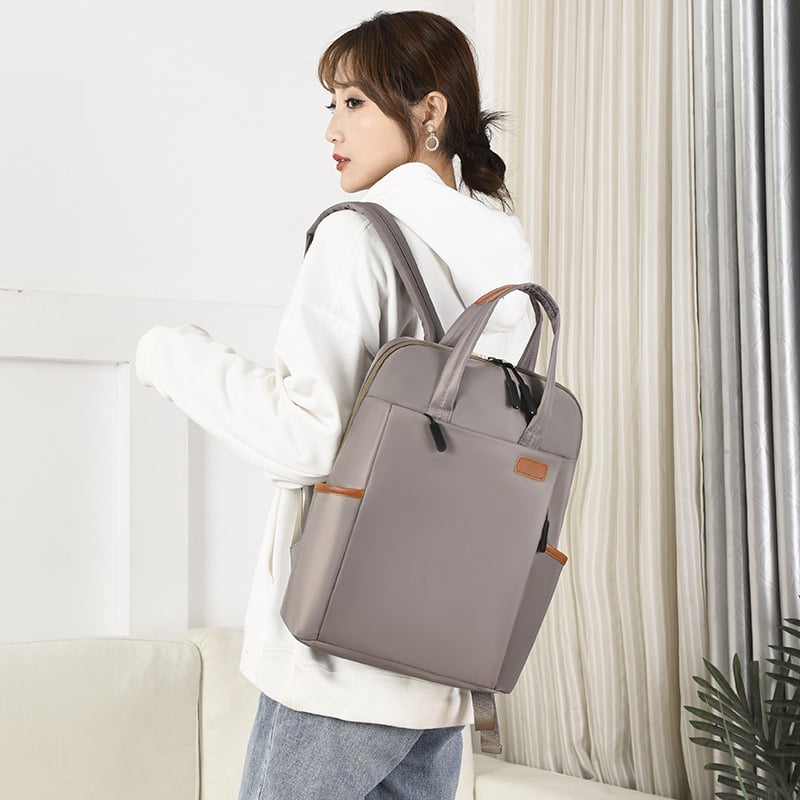 15.6" Laptop Backpack – Waterproof Canvas, 4 Colors