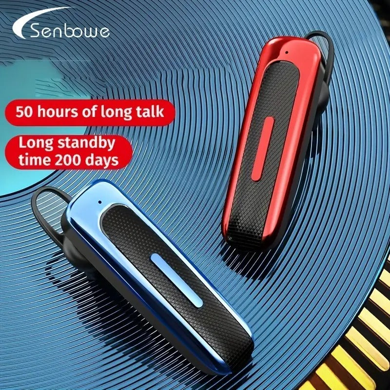 E1 Bluetooth Headset – Single Ear, IPX5, 20-Hour Battery
