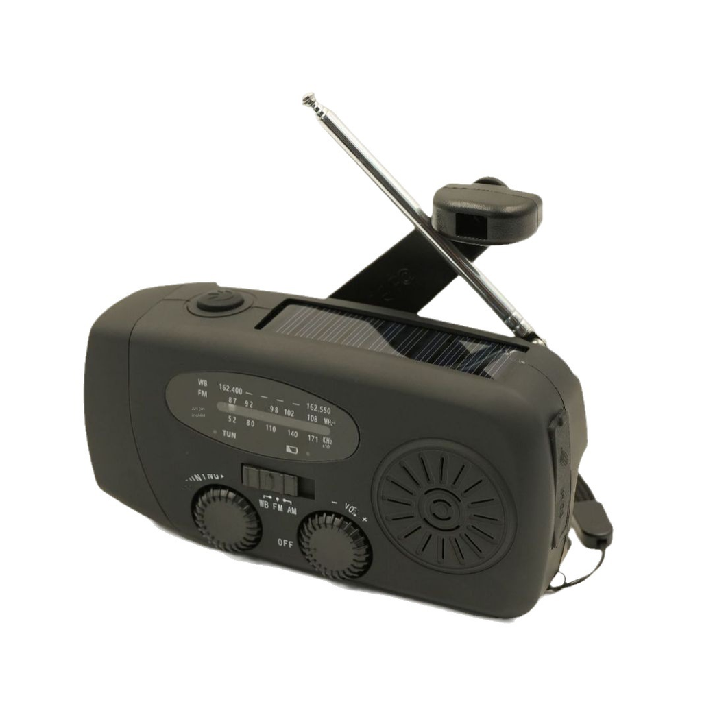 Emergency Radio – Solar Power, Flashlight, 2000mAh, AM/FM