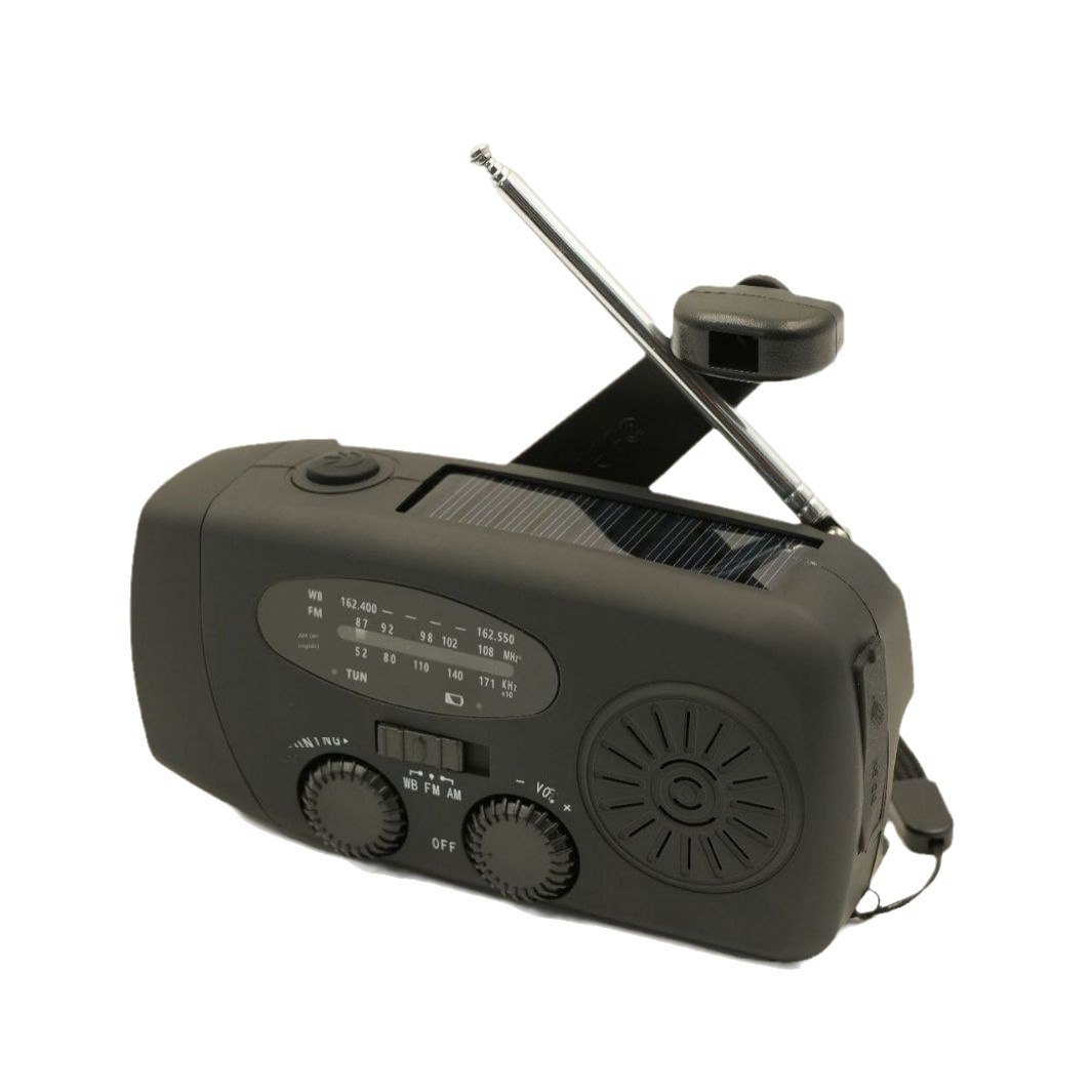Emergency Radio – Solar Power, Flashlight, 2000mAh, AM/FM