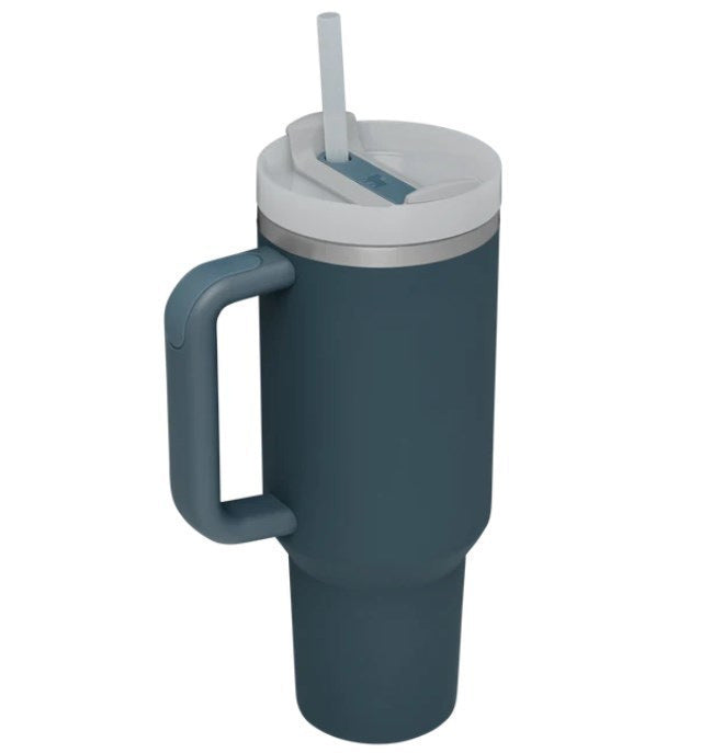 40oz Stainless Steel Tumbler with Straw – Insulated