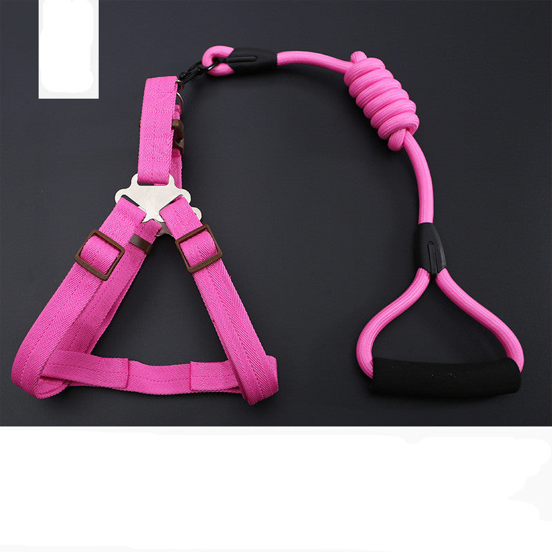 Dog Chest Harness Leash – Polyester, XS–L