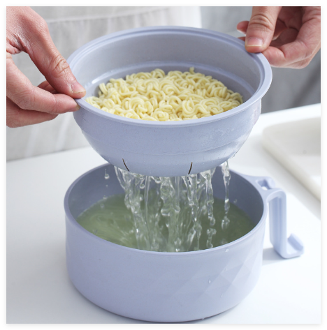 Ramen Bowl with Draining Lid – Microwave Safe