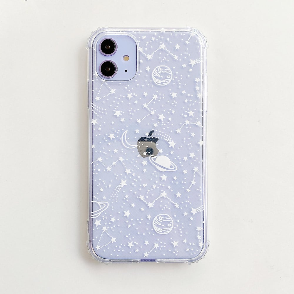 Universe Planet iPhone Case – Slim TPU Shockproof Back Cover | iPhone 11 to 15 Series