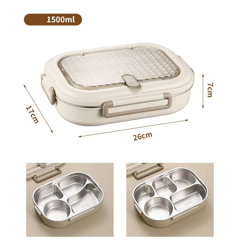 Stainless Steel Bento Box – Microwave Safe 1000ml