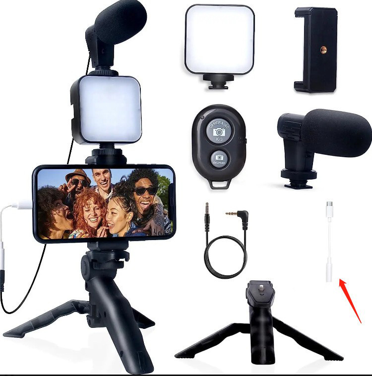 Desktop Ring Fill Light with Microphone – LED