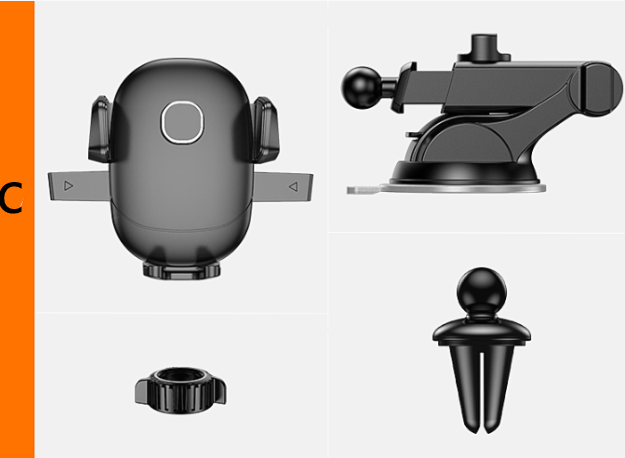 Car Phone Mount – Suction Cup, ABS, Universal Fit