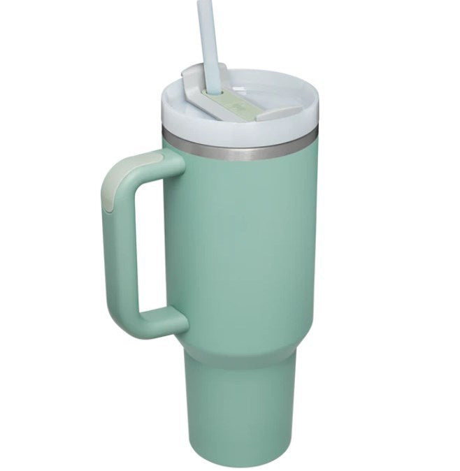 40oz Stainless Steel Tumbler with Straw – Insulated