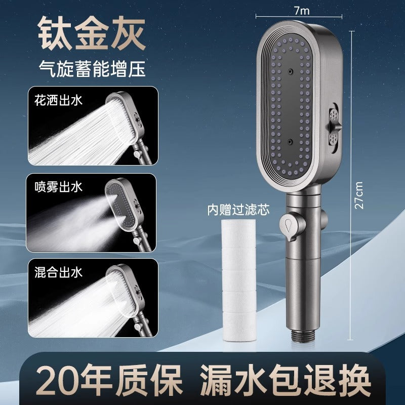 3-Mode High-Pressure Shower Head with Filter | Spray, Massage & Rain