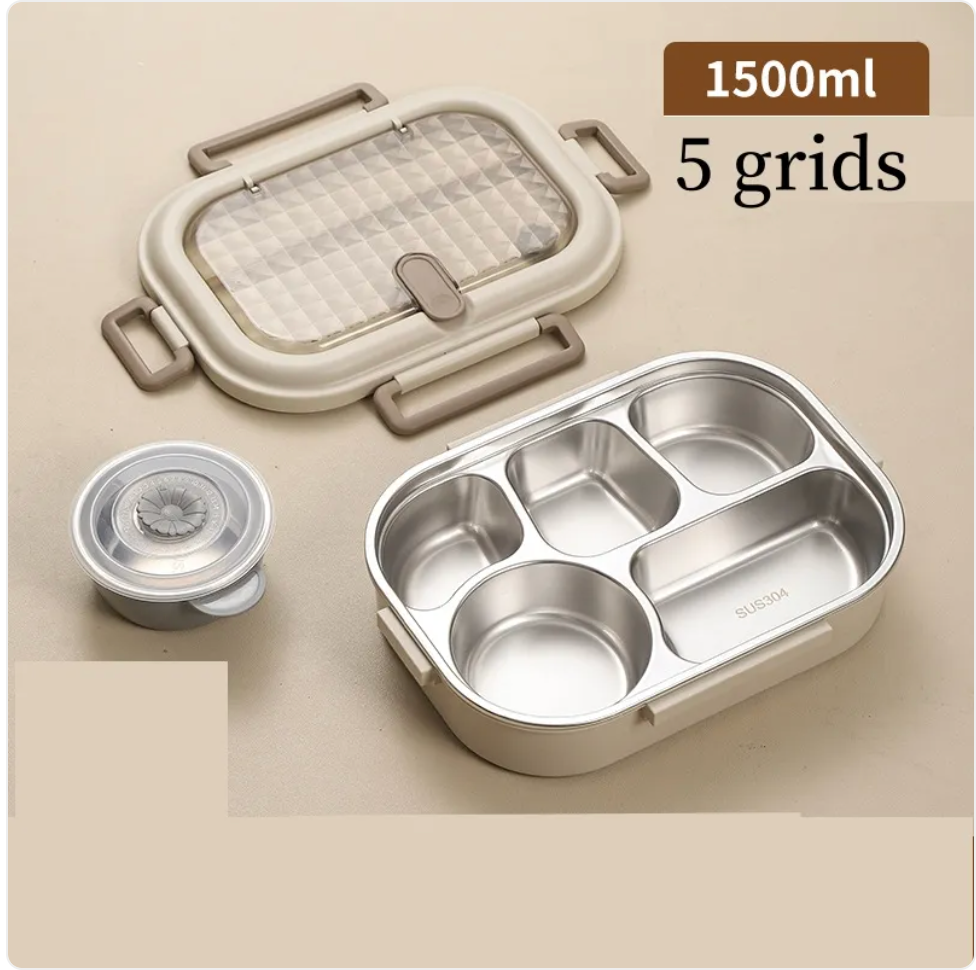 Stainless Steel Bento Box – Microwave Safe 1000ml