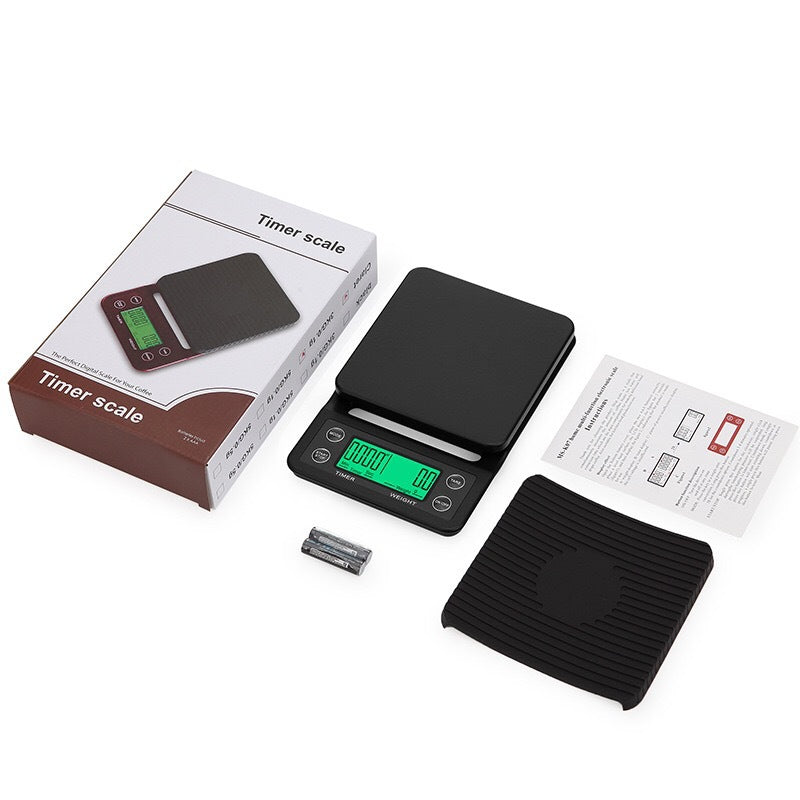 High Precision Kitchen Scale | 3kg & 5kg | 0.1g Accuracy | Timer | Baking & Coffee