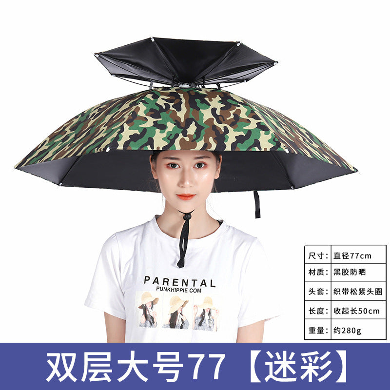 Umbrella Hat – Hands-Free Sun & Rain Head Umbrella