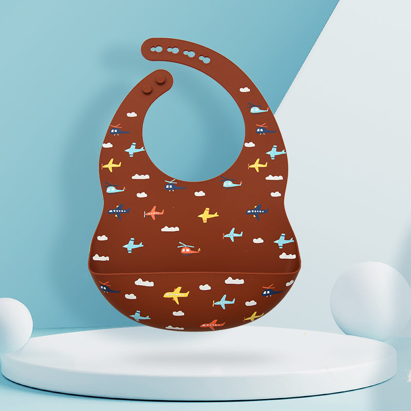 Silicone Baby Feeding Bib – Waterproof with Pocket