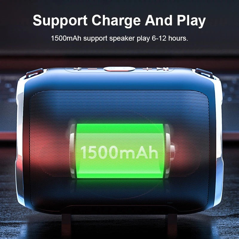 Portable Bluetooth Speaker – Anti-Fall, Subwoofer, 5 Colors