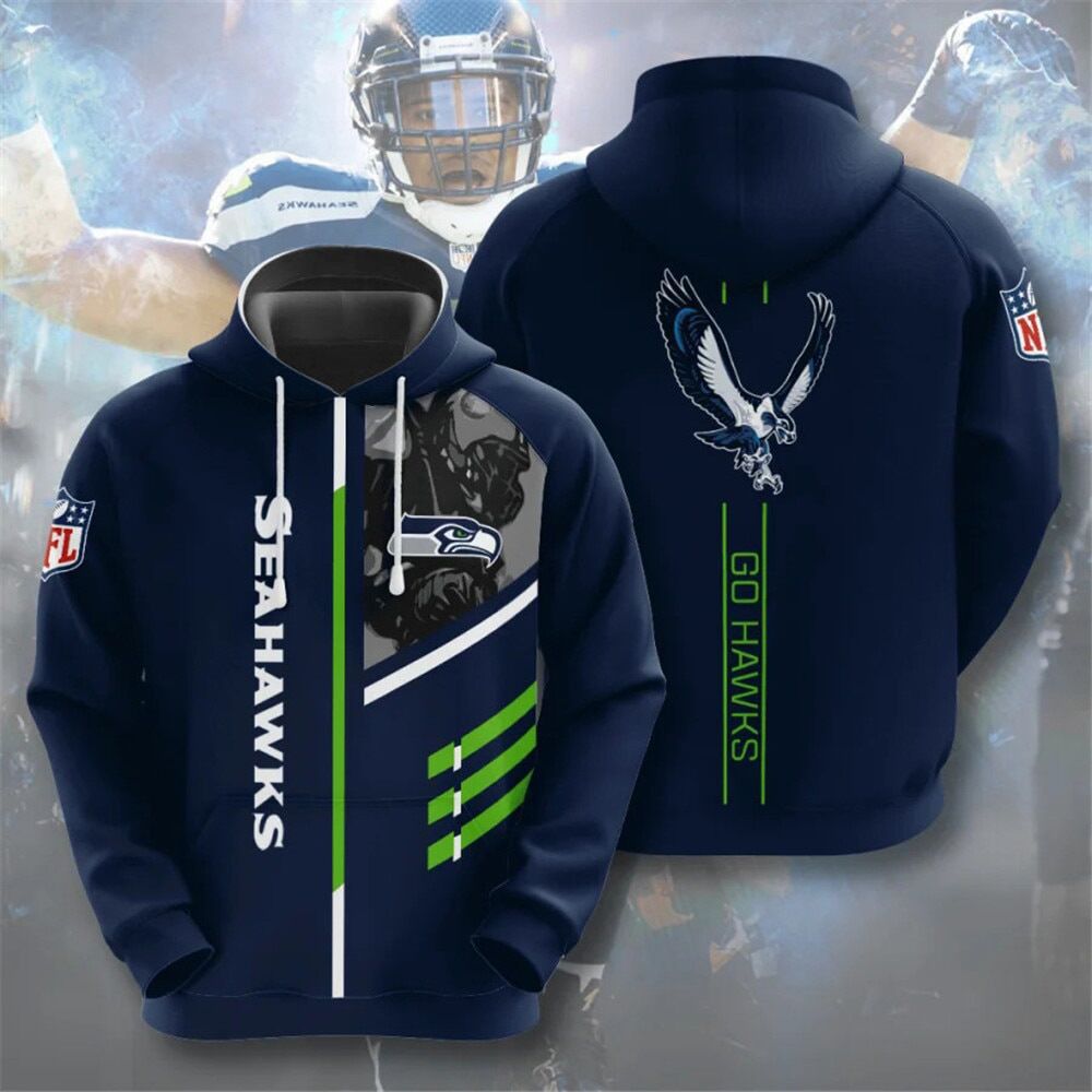 NFL 3D Digital Print Hoodie – Men's Loose Fit