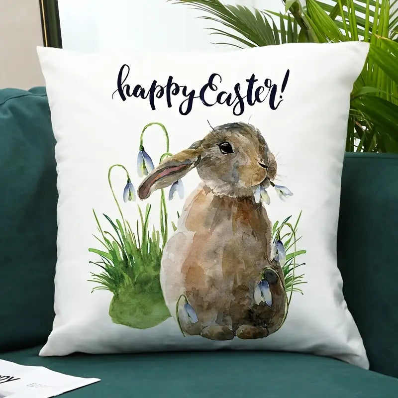Easter Animal Pillowcase for Home Decor, 18x18 inches