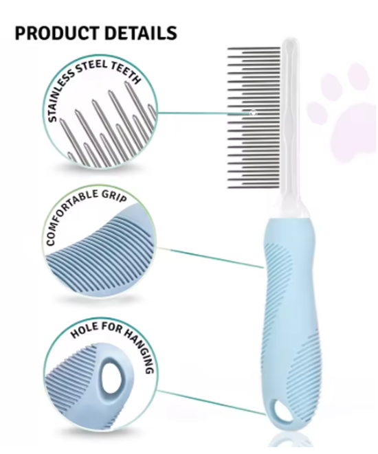 Pet Grooming Needle Comb – Detangling Fur Brush