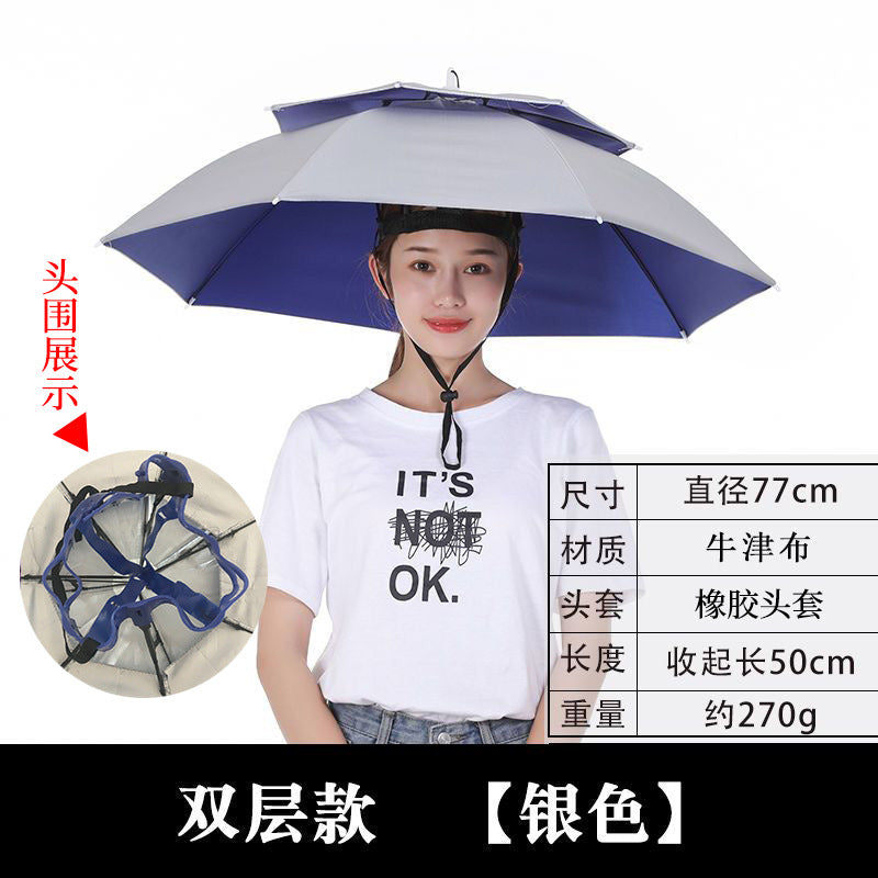 Umbrella Hat – Hands-Free Sun & Rain Head Umbrella