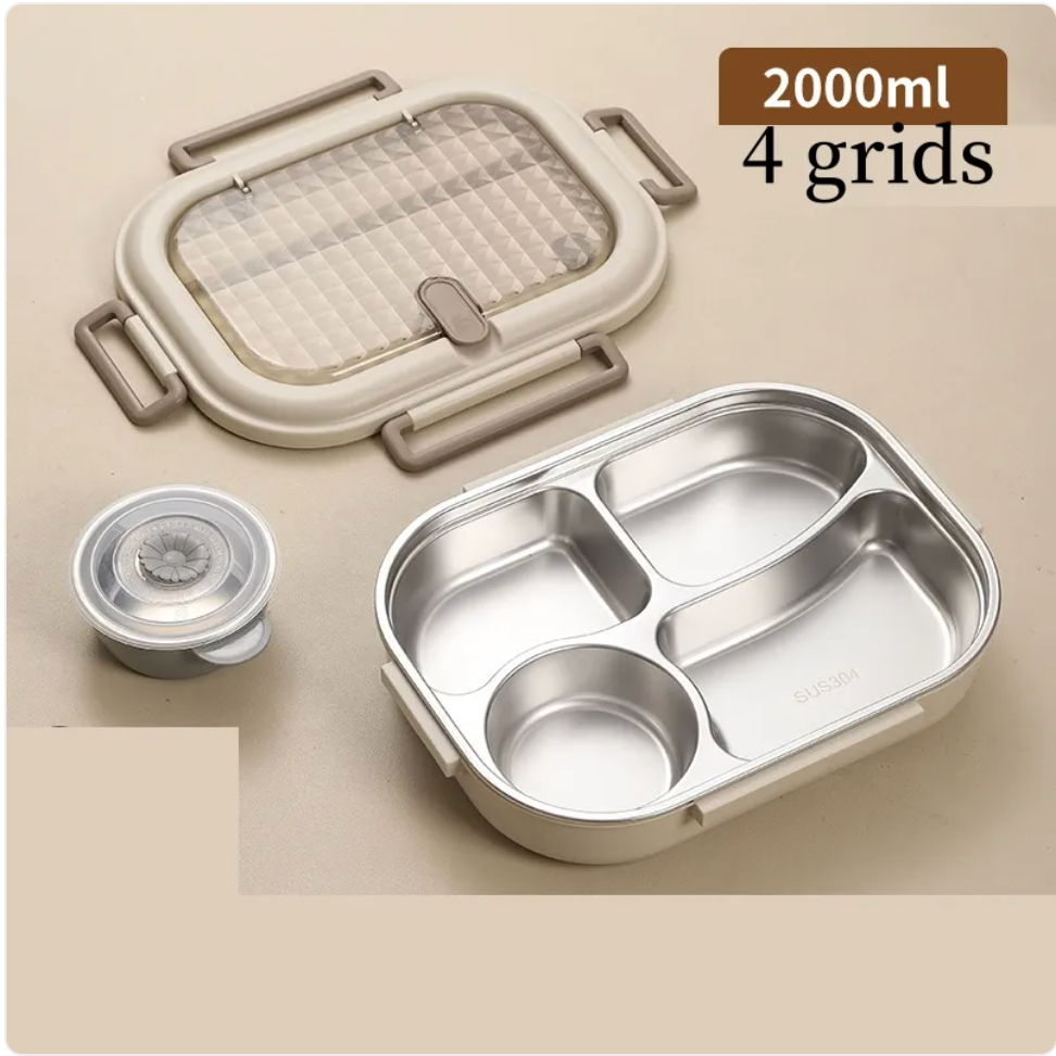 Stainless Steel Bento Box – Microwave Safe 1000ml