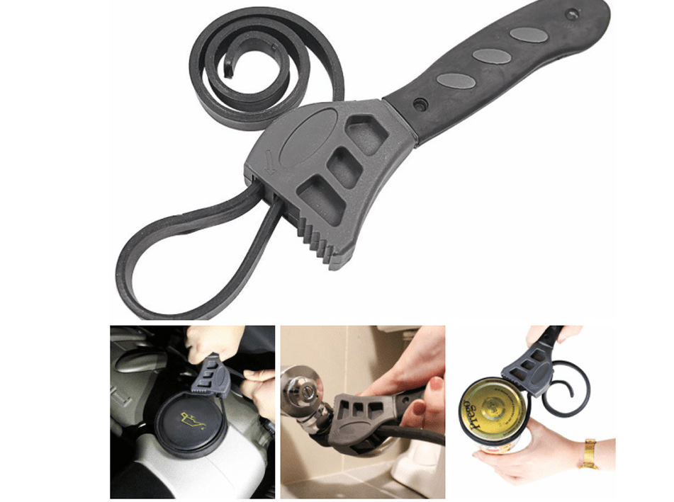 Rubber Strap Wrench & Bottle Opener | Adjustable Multi-Tool 50cm