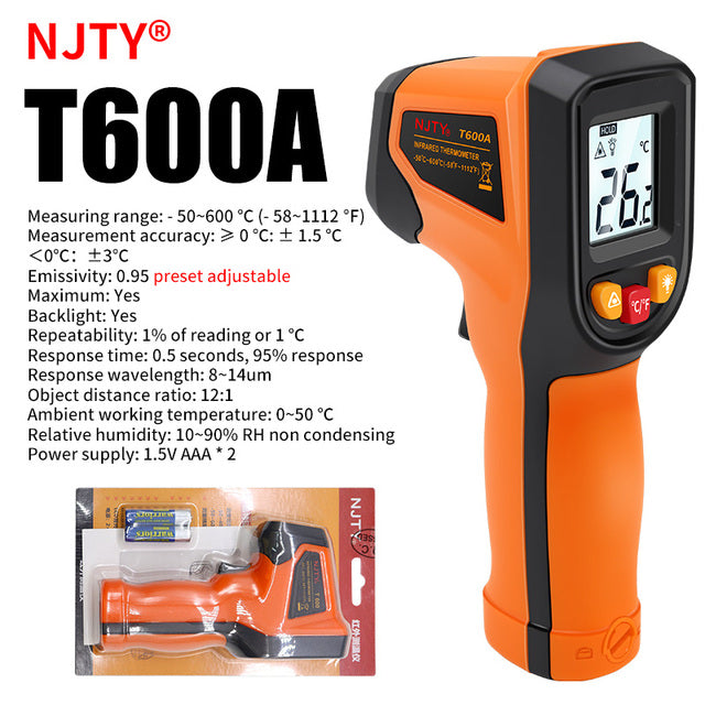 NJTY Precision Infrared Pyrometer -50 to 600°C