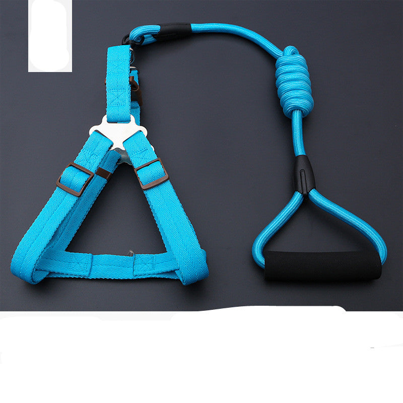 Dog Chest Harness Leash – Polyester, XS–L