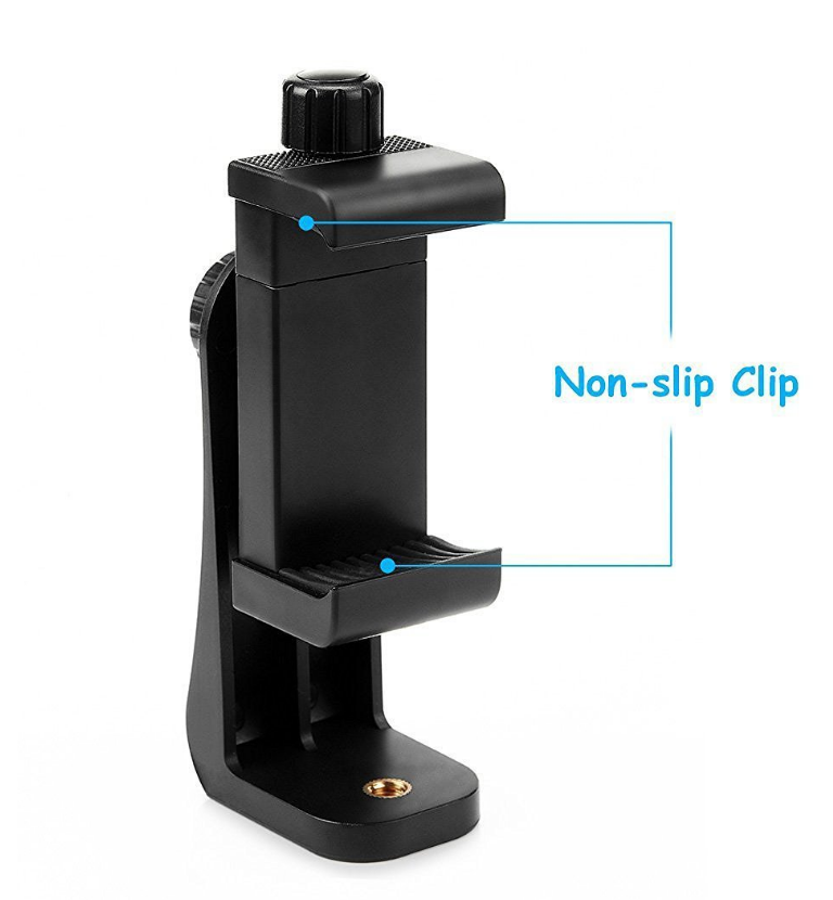 360° Rotating Phone Stand with Adjustable Clamp – Hands-Free Holder for Live Streaming & Selfies