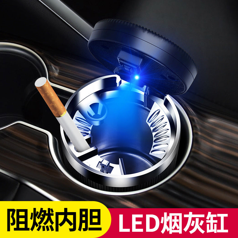 Car Ashtray with One-Click Cover – Metal Liner