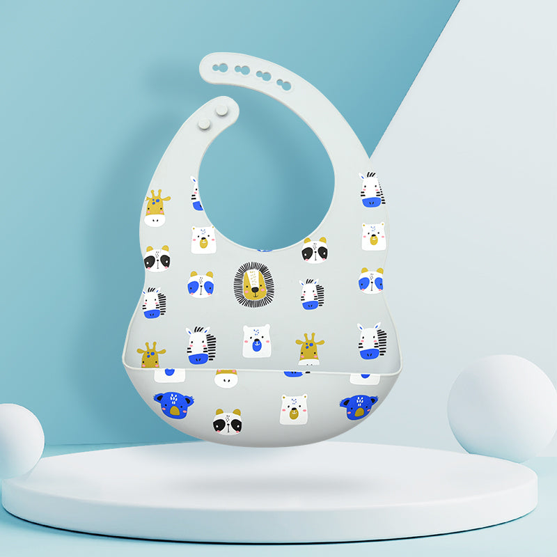 Silicone Baby Feeding Bib – Waterproof with Pocket