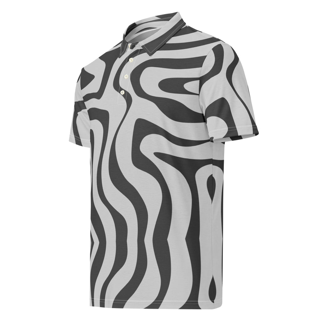 Men's Slim Fit Golf Polo – Anemone Pattern