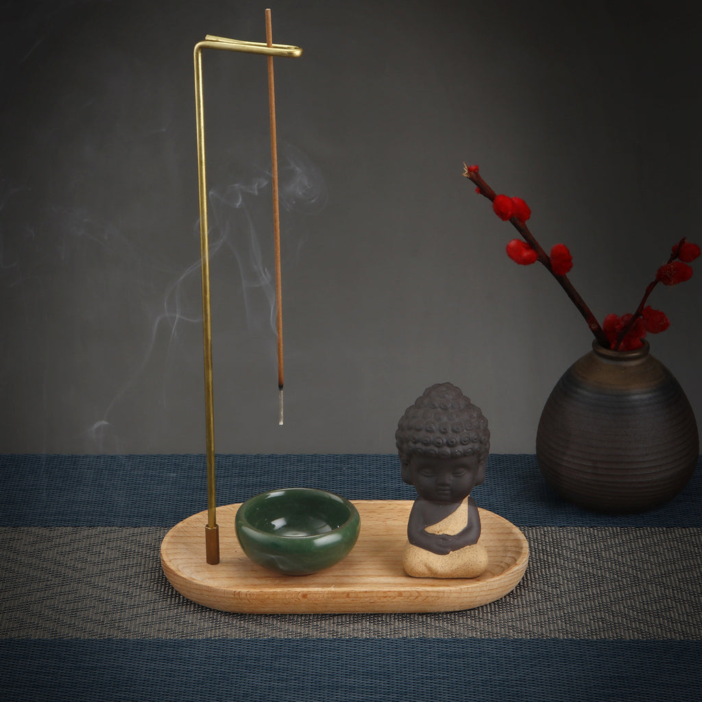 Ceramic Incense Holder Set – 3-Piece, Zen Style