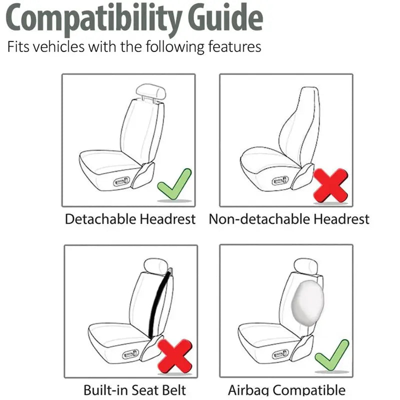 Polyester Car Seat Covers – 2, 4 or 9-Piece Set