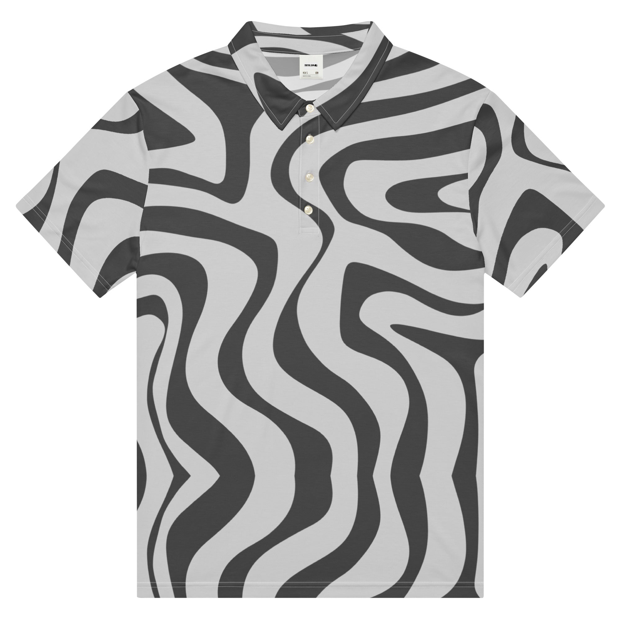 Men's Slim Fit Golf Polo – Anemone Pattern