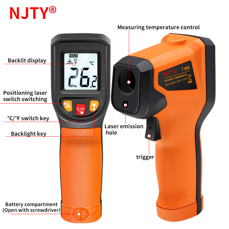 NJTY Precision Infrared Pyrometer -50 to 600°C