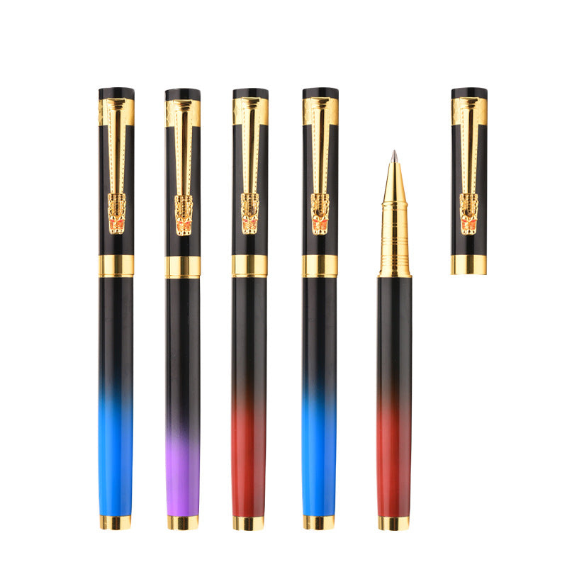 Gradient Metal Signature Pen – 4 Colors, Gold Clip