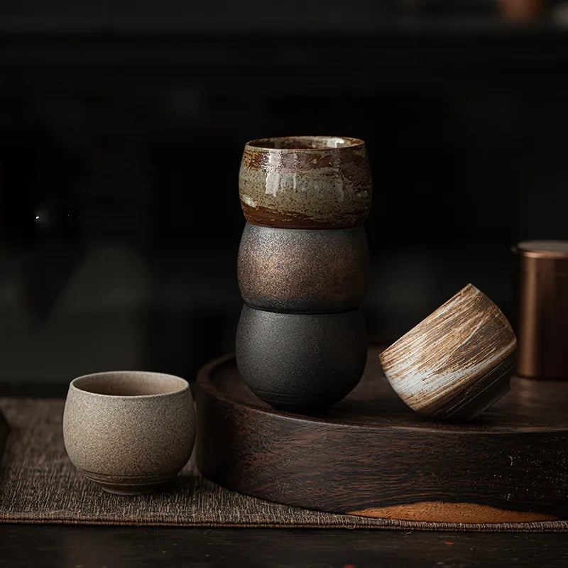 Japanese Handmade Pottery Tea Cup – Coarse Ceramic