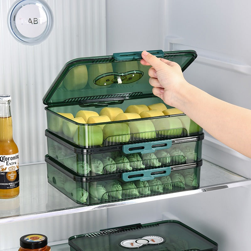 Freezer-Safe Dumpling Storage Box – Airtight PET Food Container