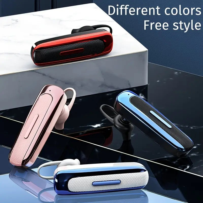 E1 Bluetooth Headset – Single Ear, IPX5, 20-Hour Battery