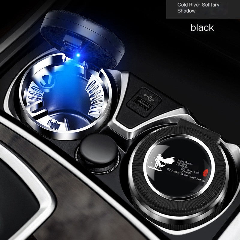 Car Ashtray with One-Click Cover – Metal Liner