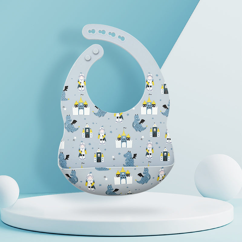 Silicone Baby Feeding Bib – Waterproof with Pocket