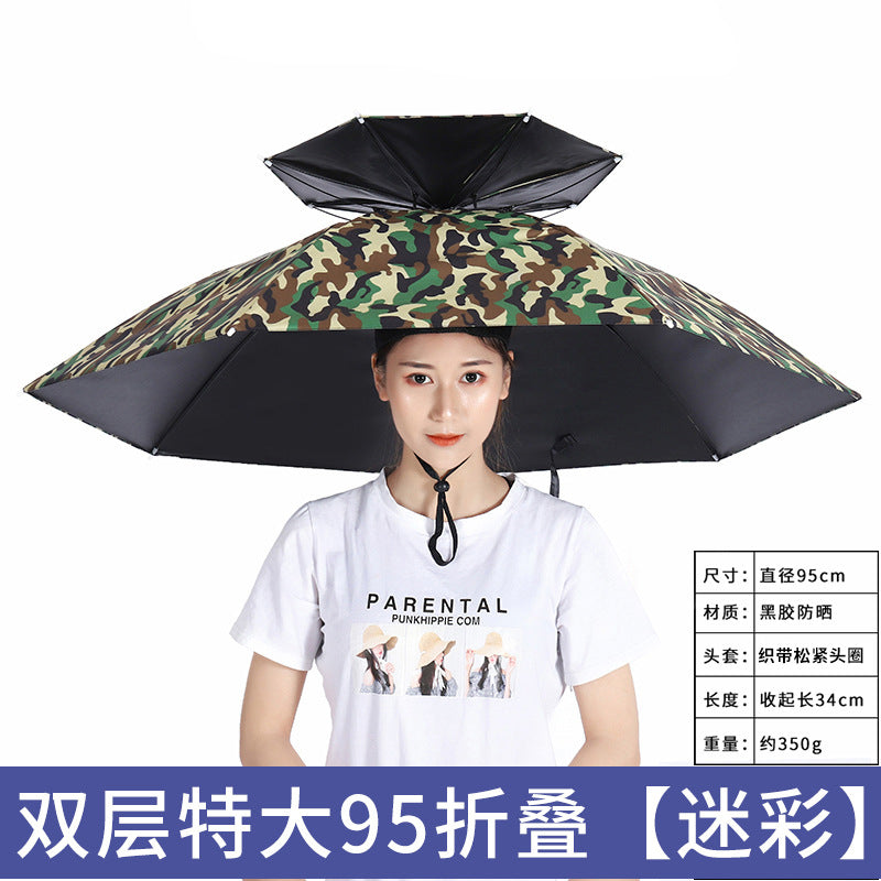 Umbrella Hat – Hands-Free Sun & Rain Head Umbrella
