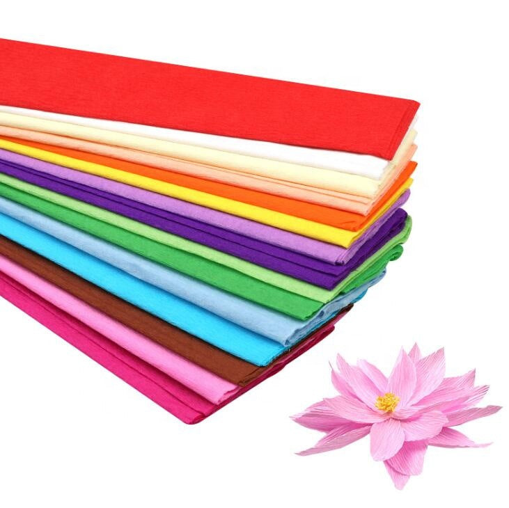 DIY Colored Crepe Paper for Crafting Rose Flowers