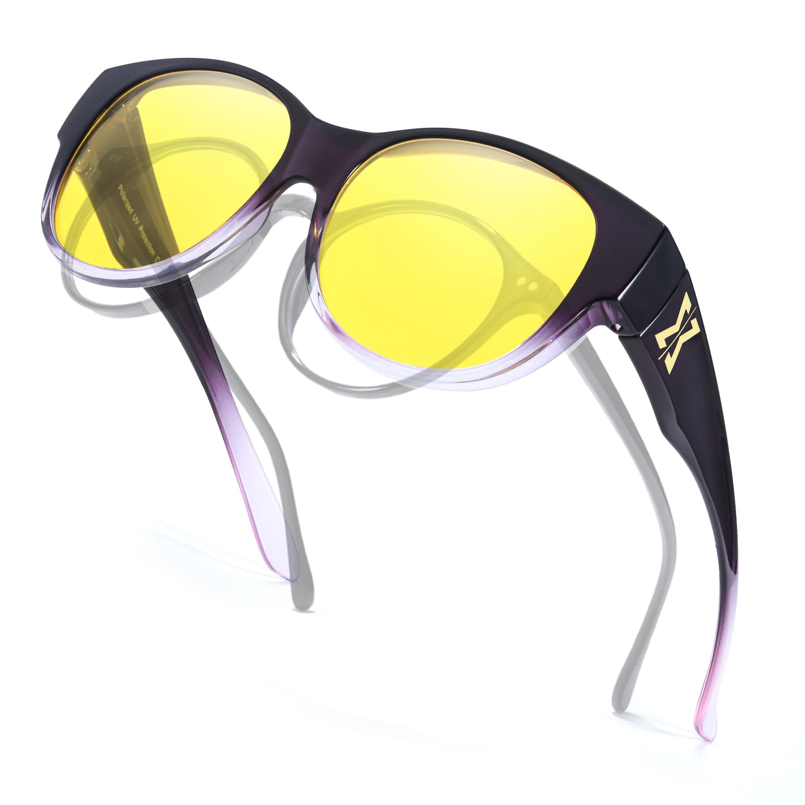 Night Driving Glasses for Women – Anti-Glare Polarized Over Prescription Lenses for Low-Light & Nighttime Safety