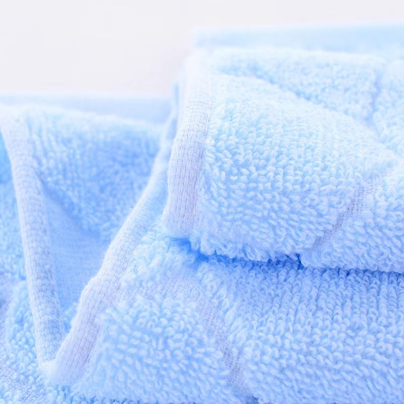 Pure Cotton Bath Towel Set (3-Pack) – Soft & Absorbent 70x140cm Towels in Blue, Yellow & Pink