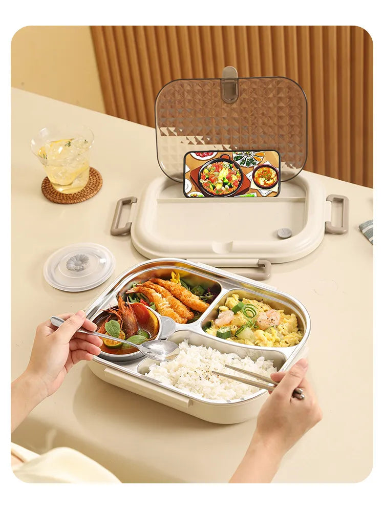 Stainless Steel Bento Box – Microwave Safe 1000ml