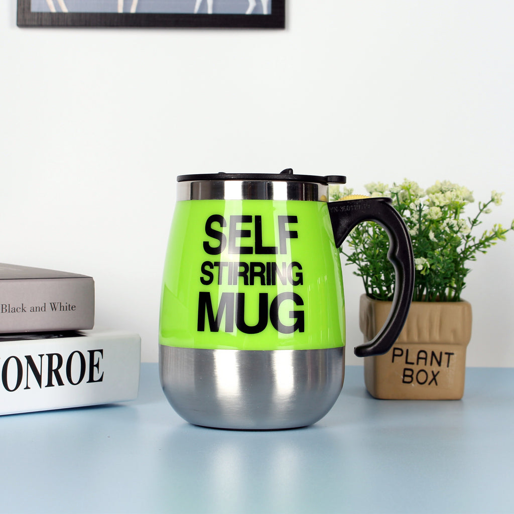 Electric Self-Stirring Coffee Mug – 450ml Automatic Stainless Steel