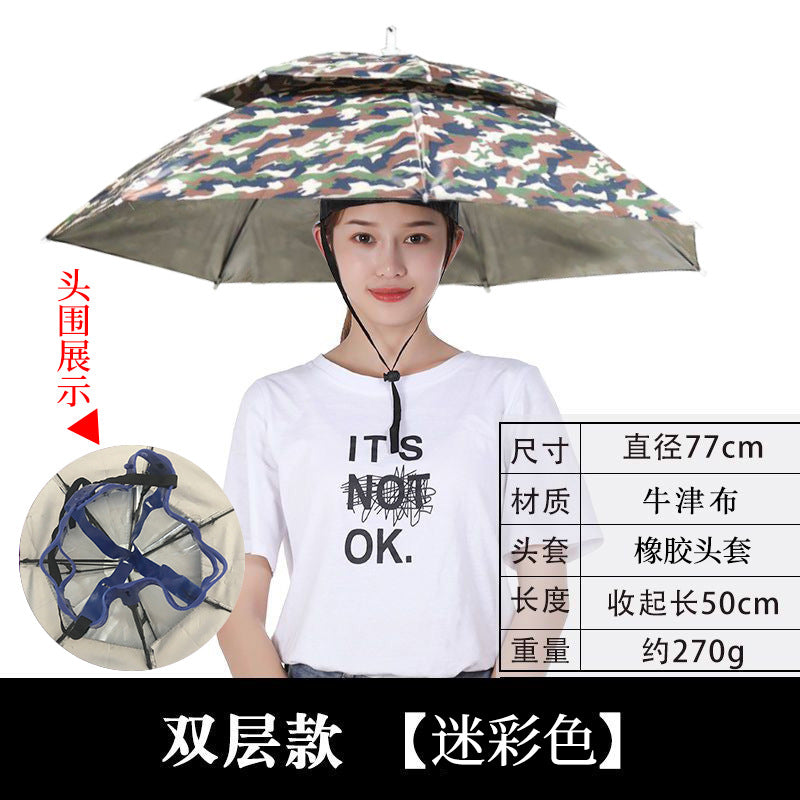 Umbrella Hat – Hands-Free Sun & Rain Head Umbrella