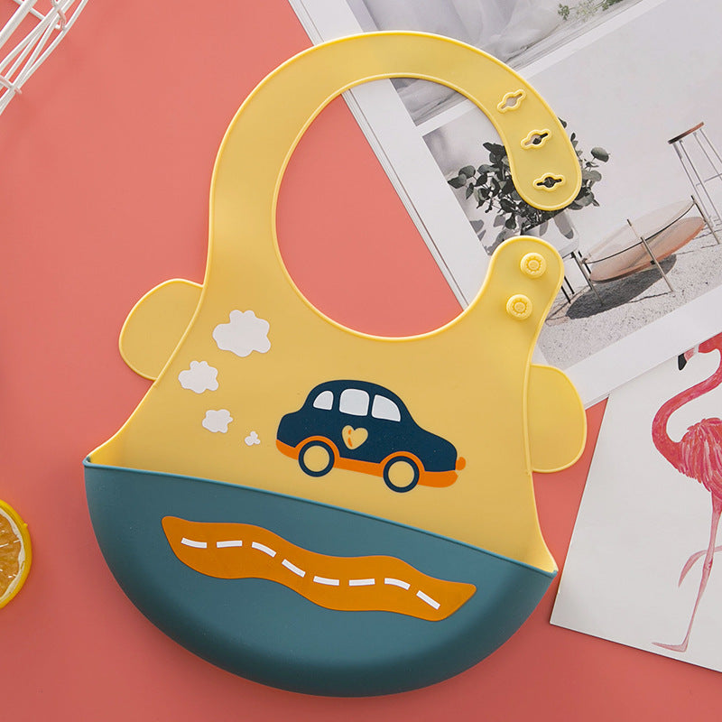 Silicone Baby Feeding Bib – Waterproof with Pocket