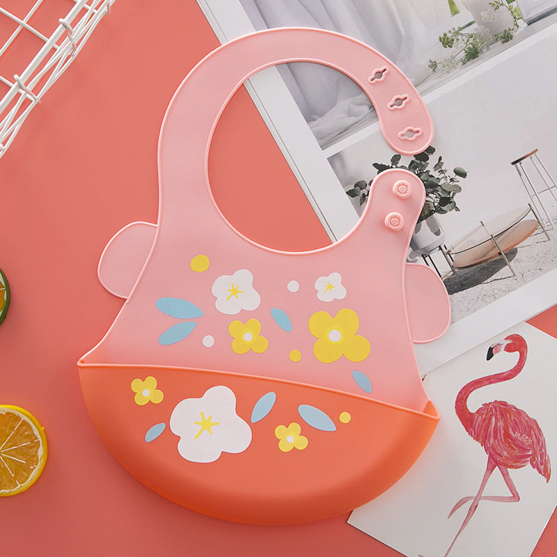 Silicone Baby Feeding Bib – Waterproof with Pocket